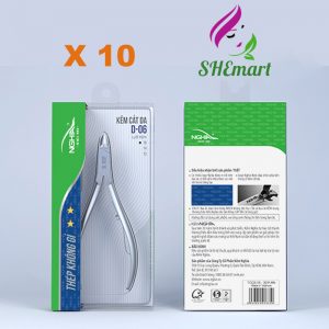 COMBO 10 Pairs D-06 Jaw14 Nghia Cuticle Nippers (Stainless Steel)