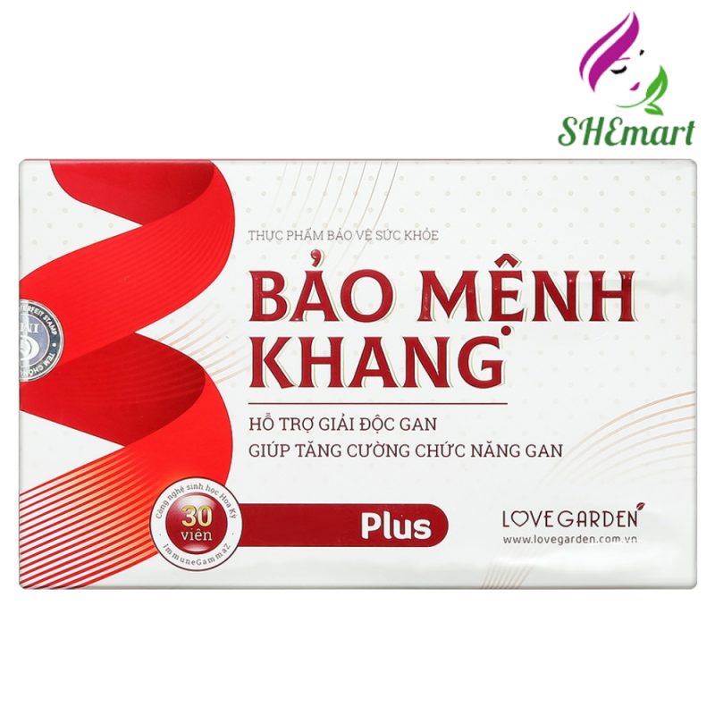 Bao Menh Khang Plus supports liver detoxification, box of 3 blisters x 10 tablets