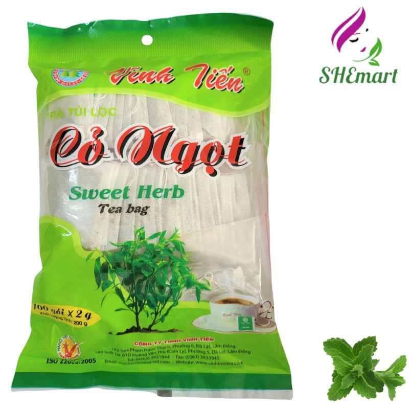 Vinh Tien Stevia tea box of 20 filter bags