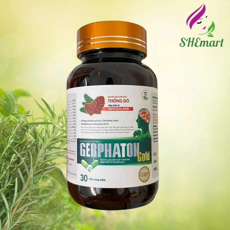 GERPHATON GOLD Brain Booster 20 Capsules – Support for Healthy Blood Circulation