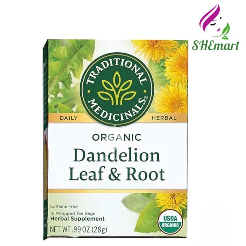 Traditional medicinal tea Organic dandelion leaves and roots