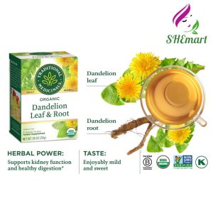 Traditional medicinal tea Organic dandelion leaves and roots