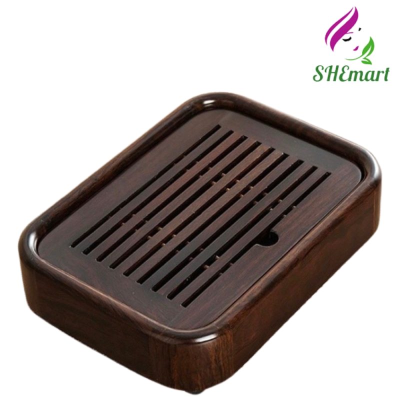 Rounded solid mahogany tea tray – Durable & Elegant (26x19cm KTG25)