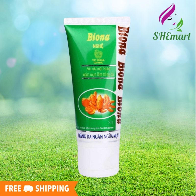 Biona Turmeric Facial Cleanser for Brightening and Acne Prevention 50gr - Free shipping