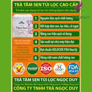 Ngoc Duy Premium Lotus Heart Tea – 20 Filter BagsBox Shemartglobal