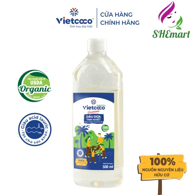 Premium Organic VIETCOCO Pure Coconut Oil – 500ml