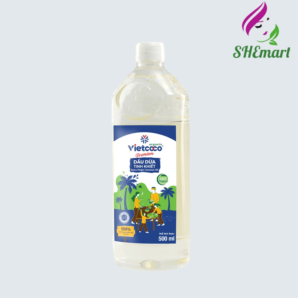 Premium Organic VIETCOCO Pure Coconut Oil – 500ml Shemartglobal Premium Organic VIETCOCO Pure Coconut Oil – 500ml